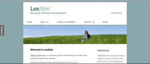 The LexAble website as it looks now.